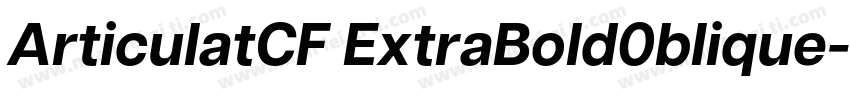 ArticulatCF ExtraBold0blique字体转换